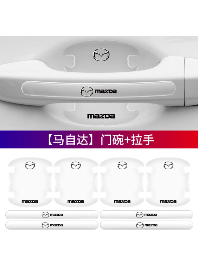 Direct Car Door Bowl Handle Protection Stick Anti-collision Strip Self-adhesive Transparent Handle Door Stick Anti-scratch Scratch