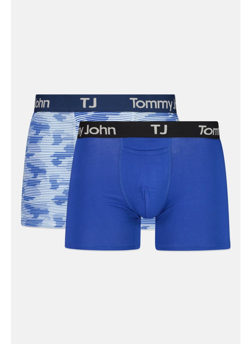 Tommy John - Men 2 Pack 4 inseam Brand Logo Boxer Briefs, Multicolour - Image 1