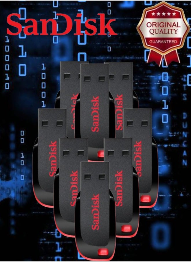 Sandisk 8 Pieces Sandisk Cruzer Blade USB 2.0 Flash Drive 16 GB  - Image 1
