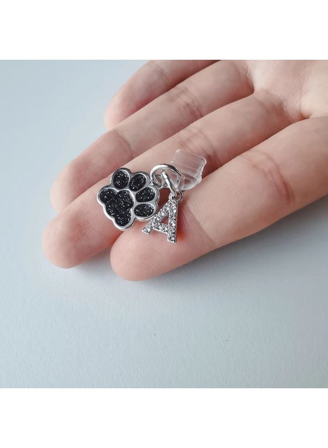 سدادة غبار لطيفة باللون الأسود لجهاز آيفون من 5 إلى 14، غطاء منفذ Type-C، غطاء واقي - Image 1