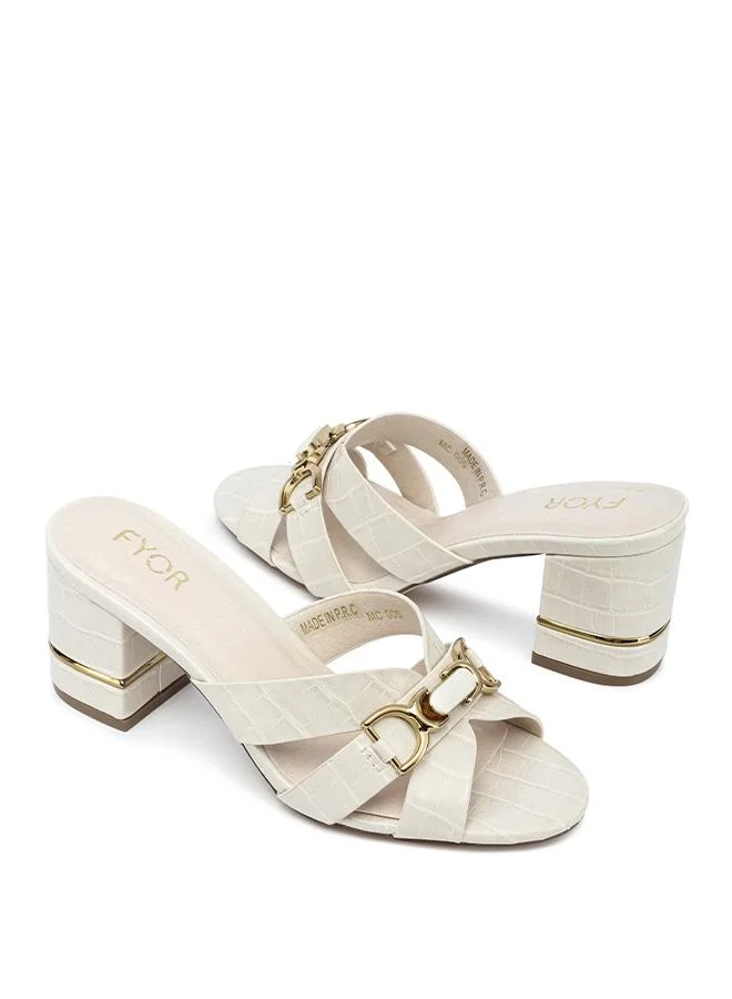 Fyor  Stylish Croc-Embossed Block Mule MC 005 for Women | Best Price UAE
