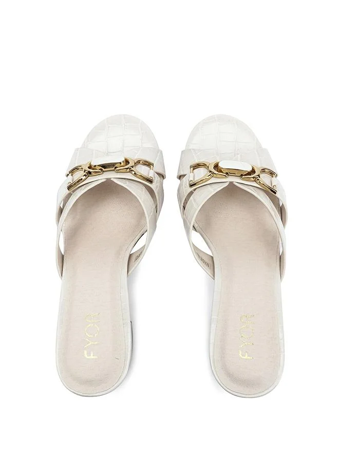 Fyor  Stylish Croc-Embossed Block Mule MC 005 for Women | Best Price UAE