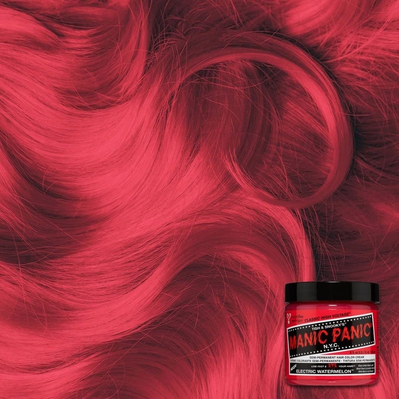 MANIC PANIC Classic Electric Watermelon Semi Permanent Hair Color - Neon Pink Hair Dye for Women & Men That Lasts 4-6 Weeks - Vegan, Ammonia & Cruelty-Free - Create & Mix Custom Shades (4oz) - Image 4