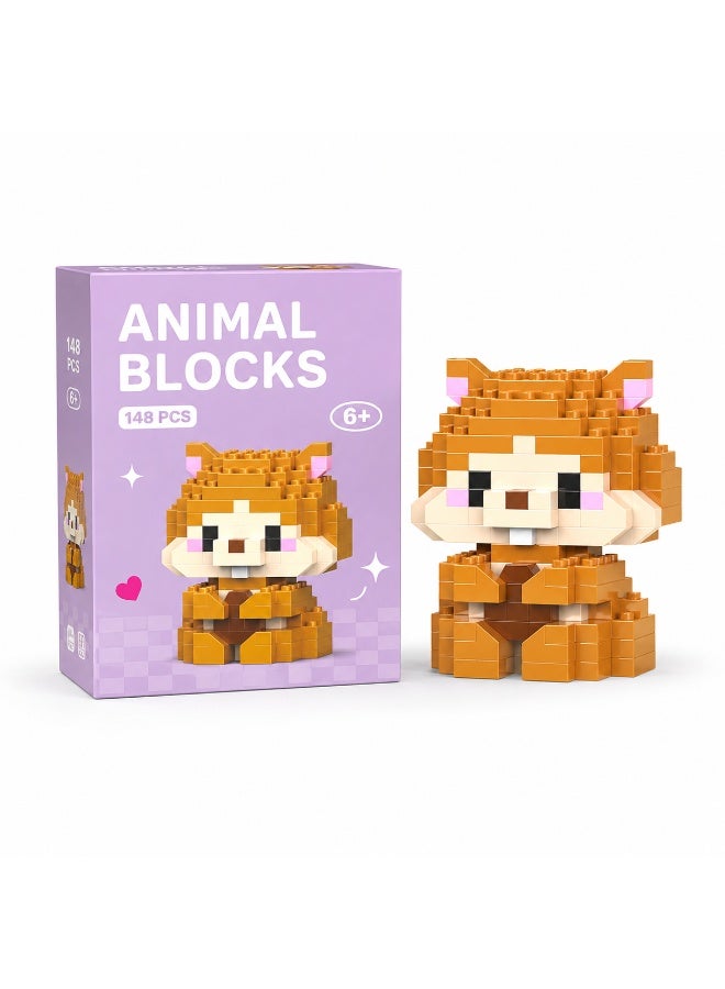 1 Set 148 Pcs Hamster Shaped Micro Building Blocks, DIY Educational Assembly Toy With Fixed Dimensions, For Hands-on Ability Training Of Children Aged 6 And Above - Image 1