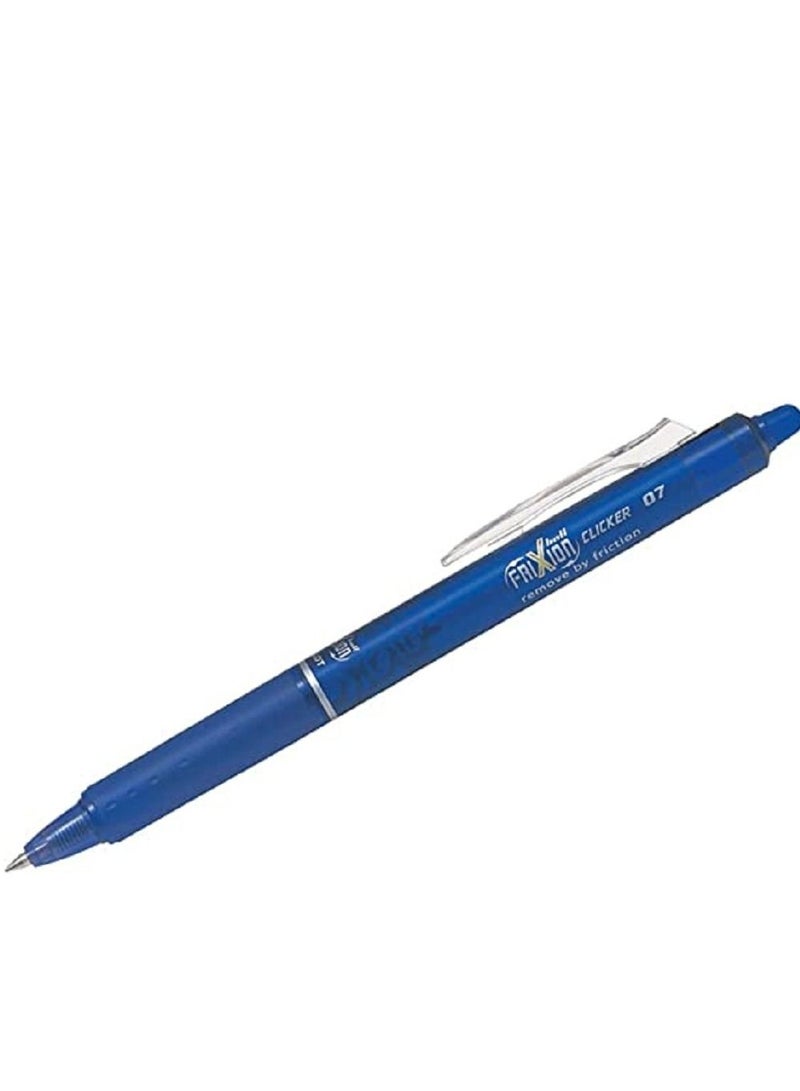 Pilot 6-piece Erasable Frixion Clicker 0.7mm Refillable Rollerball Blue - Image 2