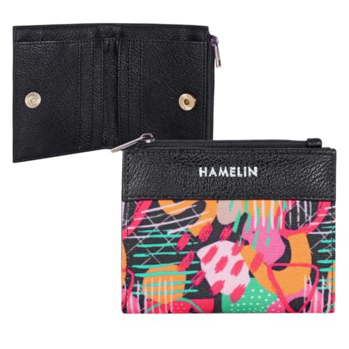 HAMELIN Women’s Wallet | Slim Card Holder Wallet for Women Stylish | Compact Ladies Purse with Card Holder | Small Purse |Versatile Mini Wallets for Girls | Abstract Joy - Image 1