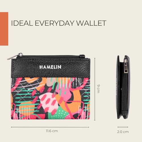 HAMELIN Women’s Wallet | Slim Card Holder Wallet for Women Stylish | Compact Ladies Purse with Card Holder | Small Purse |Versatile Mini Wallets for Girls | Abstract Joy - Image 5
