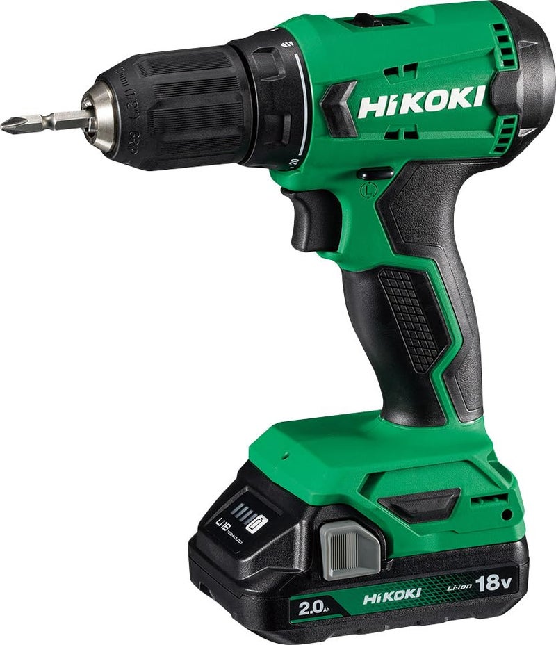 HIKOKI Ds18Dawcz Cordless Driver Drill18V With 13Mm Keyless Drill Chuck2 Speed Gear50 Nm Tightening TorqueBuiltIn Led Light19 Kg2 BatteriesChargerDriver Bit Carry Case IncludedGreen - Image 4