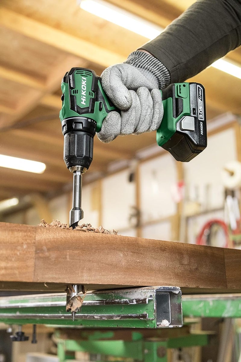 HIKOKI Ds18Dawcz Cordless Driver Drill18V With 13Mm Keyless Drill Chuck2 Speed Gear50 Nm Tightening TorqueBuiltIn Led Light19 Kg2 BatteriesChargerDriver Bit Carry Case IncludedGreen - Image 2