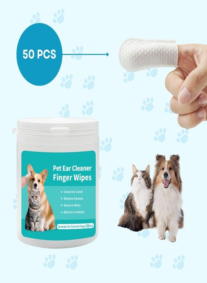 CINOKAI-Dog Ear Wipes, Ear Wipes for Dogs and Cats, Ear Finger Wipes for Dogs, Cat Ear Wipes, Dog Ear Cleaner Wipes, Dog Ear Cleaning Wipes for Pets，50 Counts - Image 4