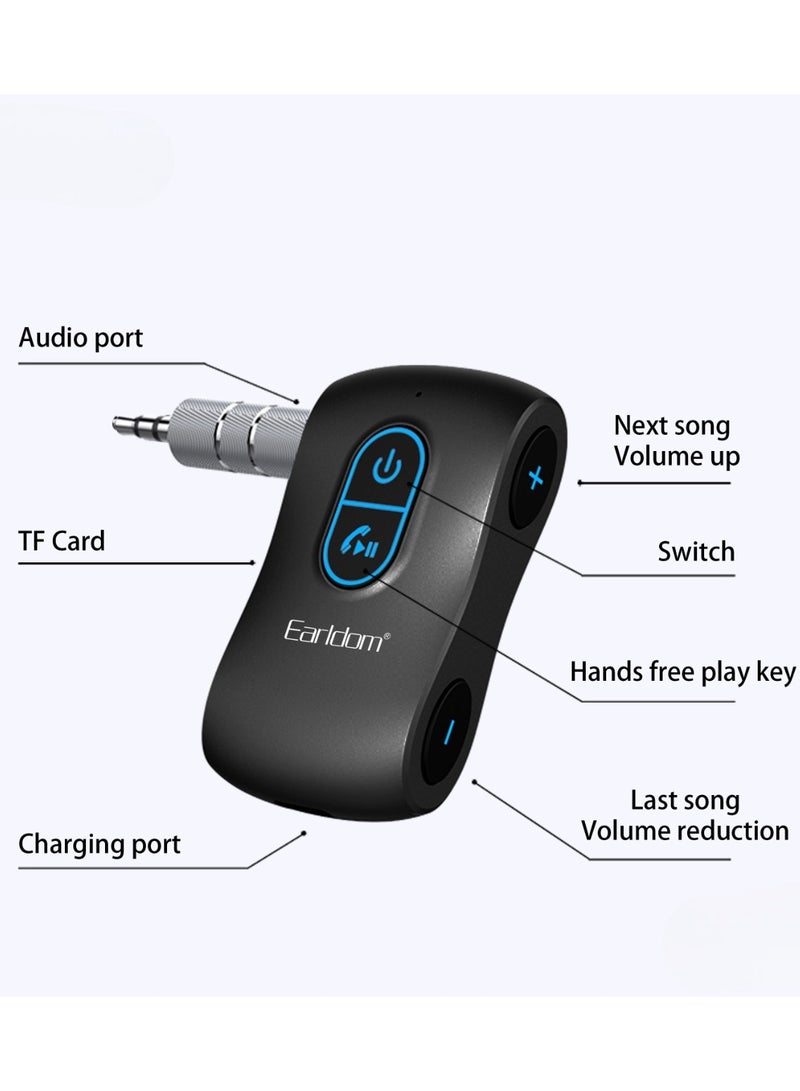 Bluetooth audio receiver, aux Bluetooth audio receiver, blue-tooth Adapter Car, portable hands-free blue-tooth 5.0 audio, Transmitter Receivers, connect mobile to car, connect car to phone - Image 3