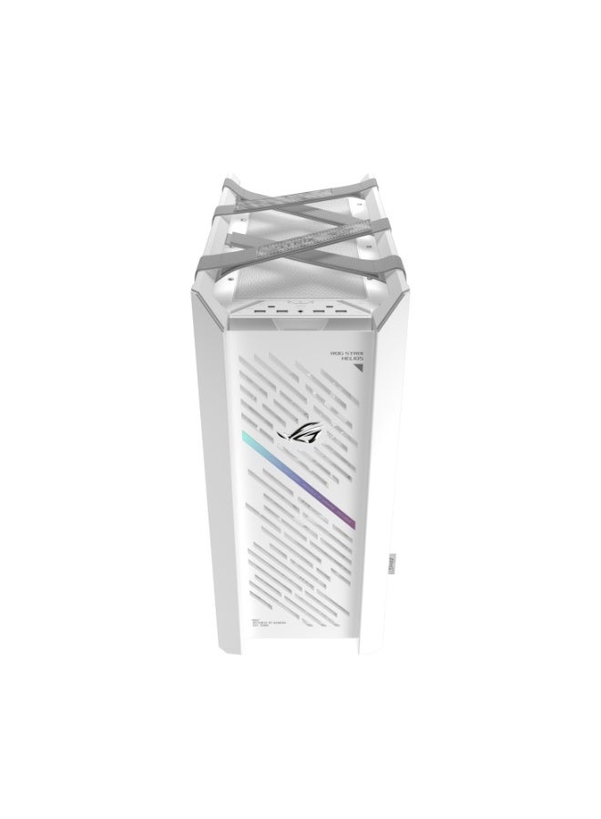 ASUS GX601 ROG Strix Helios II White Edition EATX Mid-Tower Gaming PC Case, Dual Tempered Glass, Aluminum Front, 4×140mm Fans, 420mm Radiator Support, USB-C 20Gbps, ARGB Lighting, Tool-Free, Large GPU & Custom Water Cooling Ready, White | 90DC00W3-B39000 - Image 4