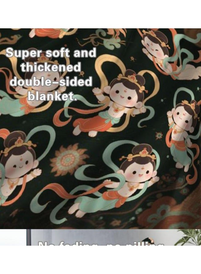 general Flannel thin blanket (warm and comfortable, suitable for sleep, gaming, dust removal and sandproof) 150cm*200cm - 328 - Image 5