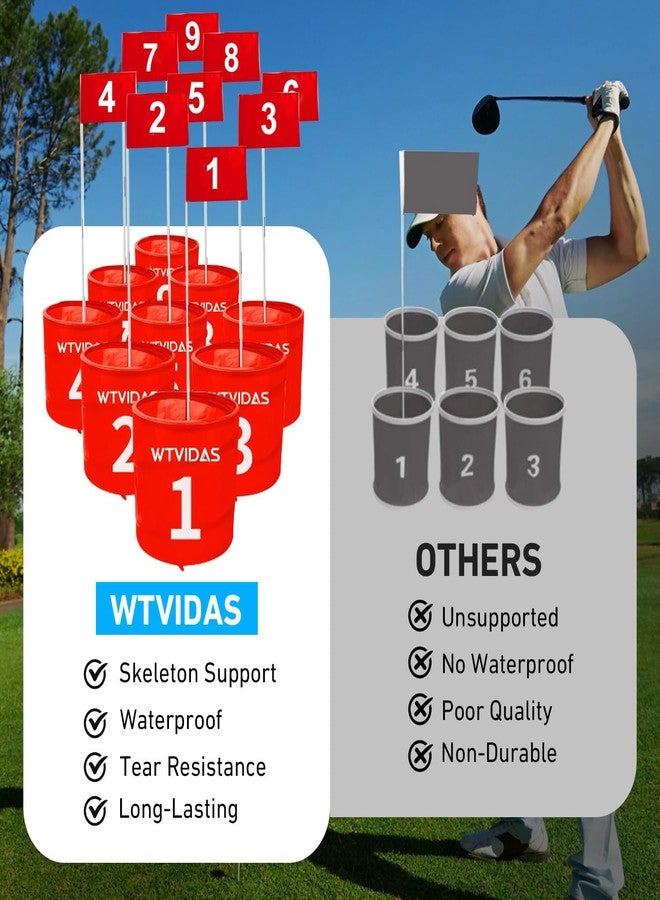 WTVIDAS Bucket Golf Yard Games 9 Hole Bundle - Outdoor Golf Games for All Ages.Play Outdoors, Yards, Beach, Park, Backyard. Includes 2 Right-Handed Clubs - Image 2