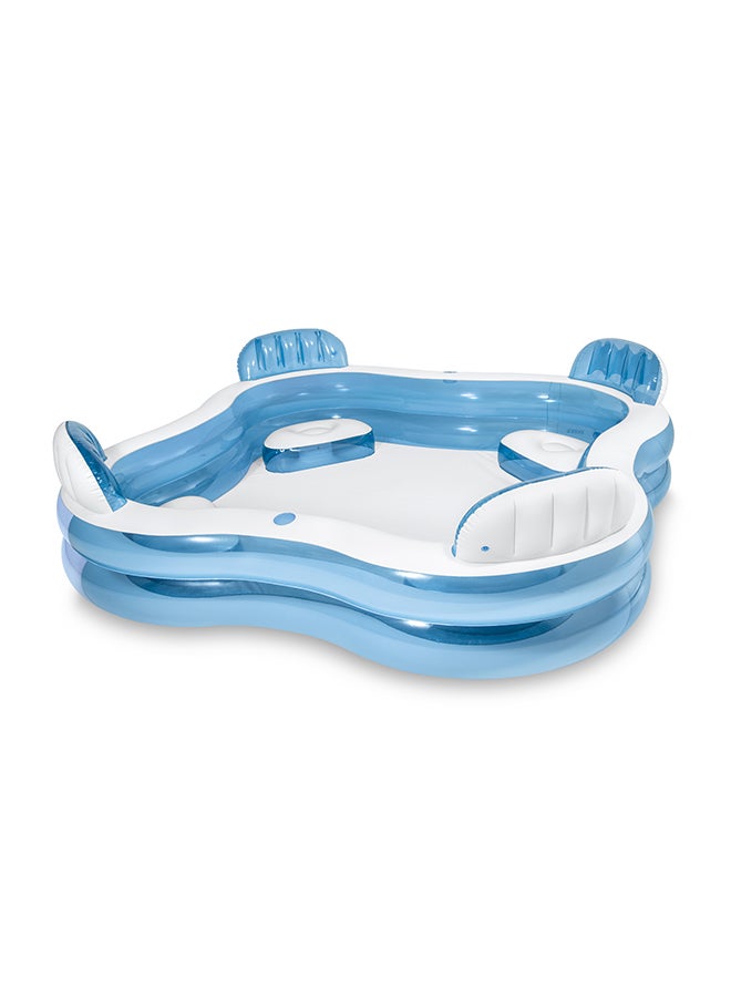 Intex Family Lounge Pool with Seats – Square Design, 990L Capacity – 229x229x66 cm - Image 1