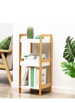 LINGWEI Bathroom Stand Wooden 3 Layer Corner Shelf Bathroom Organizer Kitchen Storage Stand Free Standing Sink Organizer  - Image 1