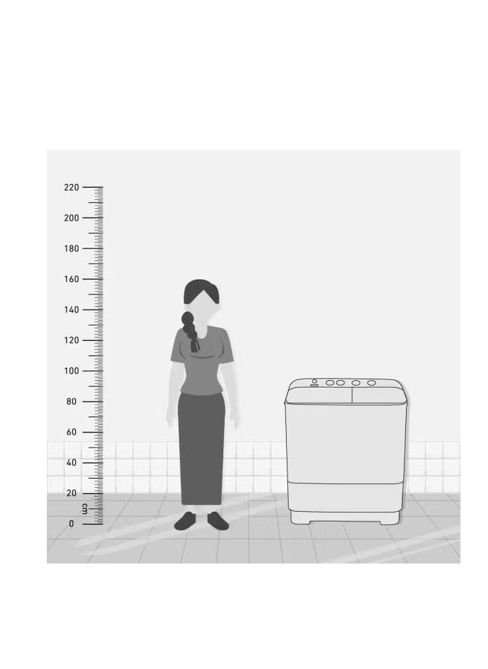 TORNADO Washing Machine Half Auto 10 Kg Pump White x Black TMH-HS10CP(WK)  - Image 2