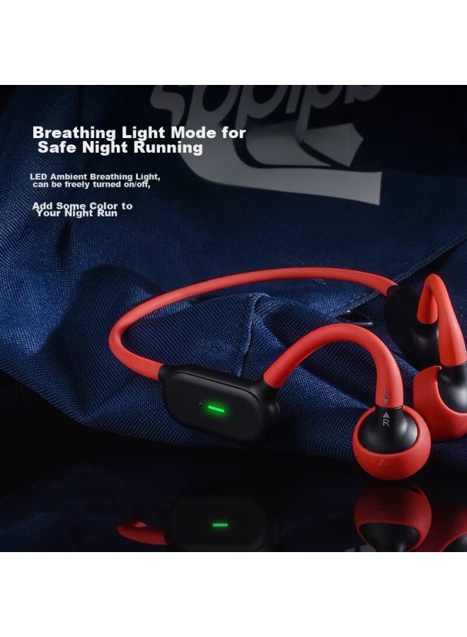 Dacom G150 Upgraded Bone Conduction Bluetooth Headphones, Wireless Non-In Sports Running Cycling Headphones, Suitable For Apple Huawei Android, Black And Red - Image 3