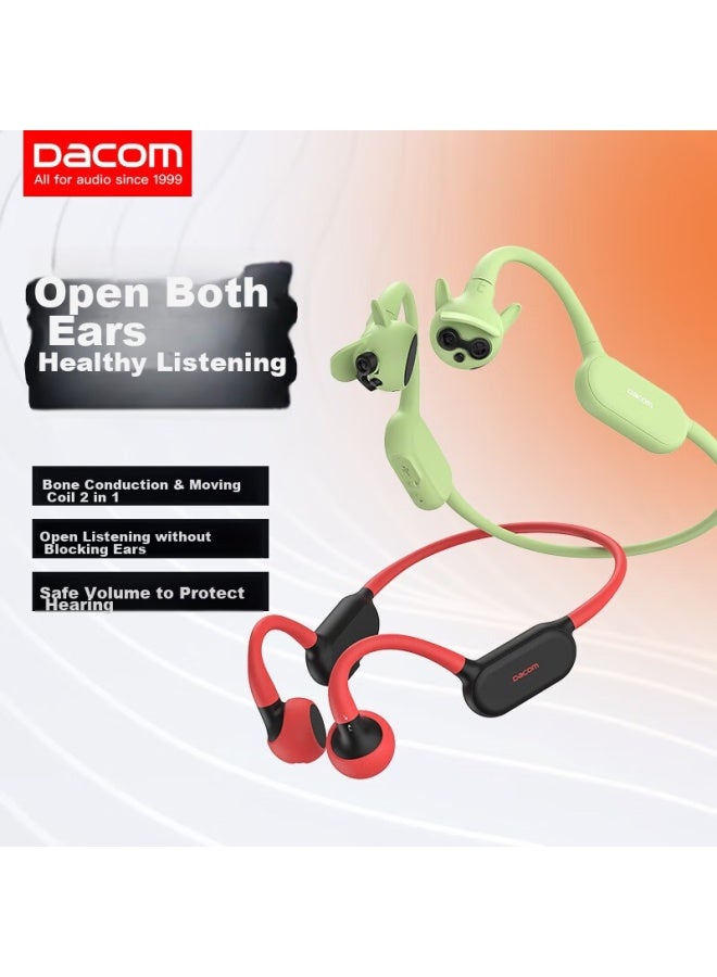 Dacom G150 Upgraded Bone Conduction Bluetooth Headphones, Wireless Non-In Sports Running Cycling Headphones, Suitable For Apple Huawei Android, Black And Red - Image 1