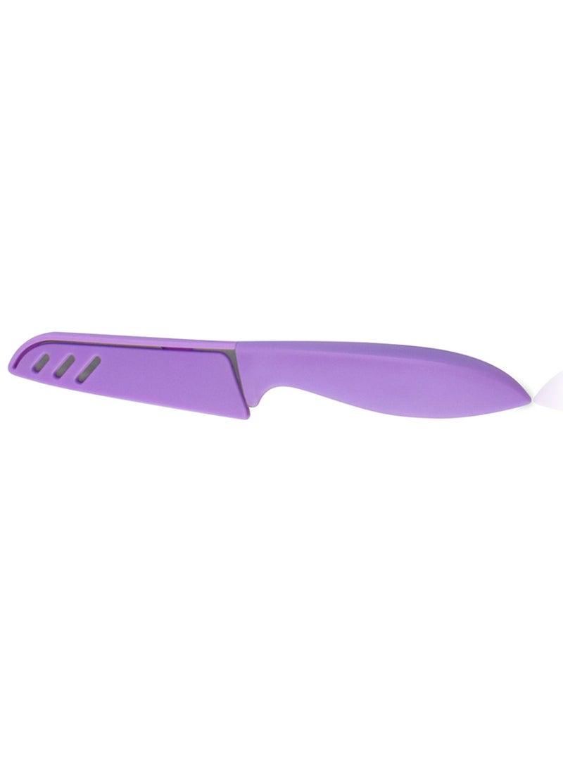 Fissman Utility Vegetable And Fruit Knife With Sheath  Purple 10cm  - Image 4
