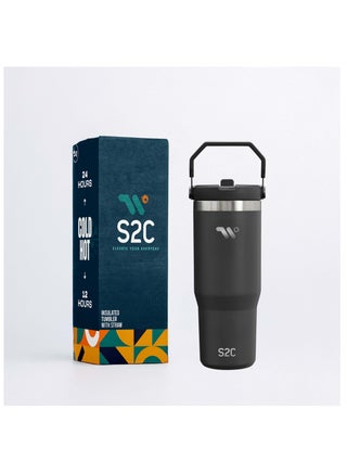 S2C 30oz Stainless Steel Tumbler with Handle & Straw – Double Wall Vacuum Insulated Travel Mug – Leak-Resistant, BPA-Free, Fits Car Cup Holder - pzsku/Z7DE5644A3DCECA2644D7Z/45/1741591763/672681b5-a2bd-4eb7-9013-8fdd08a001dc