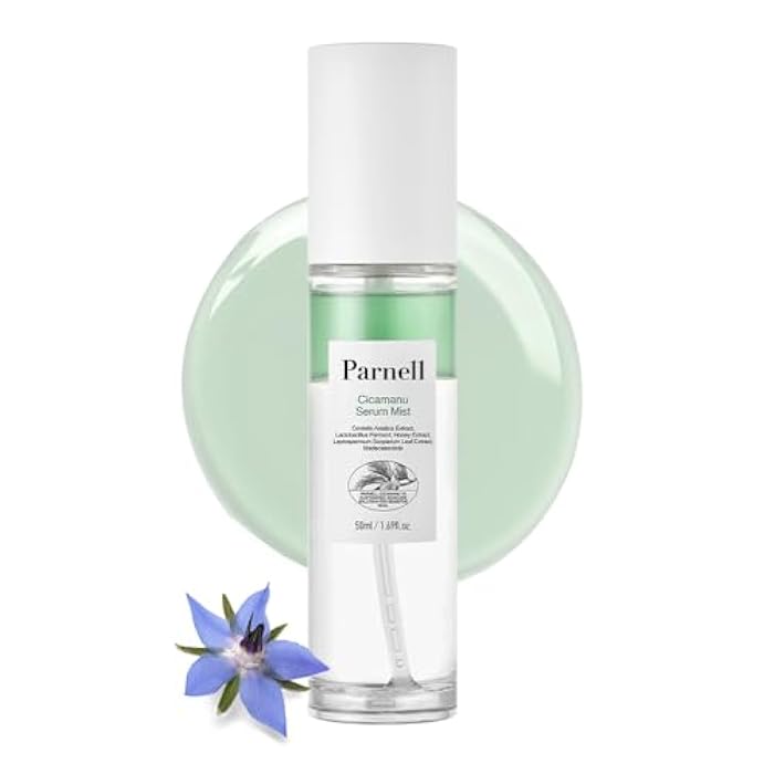 Parnell Cicamanu Serum Mist - Centella Asiatica, Hyaluronic Acid, Ceramide, LHA, Balancing Oil, Moisturizing and Soothing for Radiant Skin (1.69 Fl Oz / 50ml) - Image 1