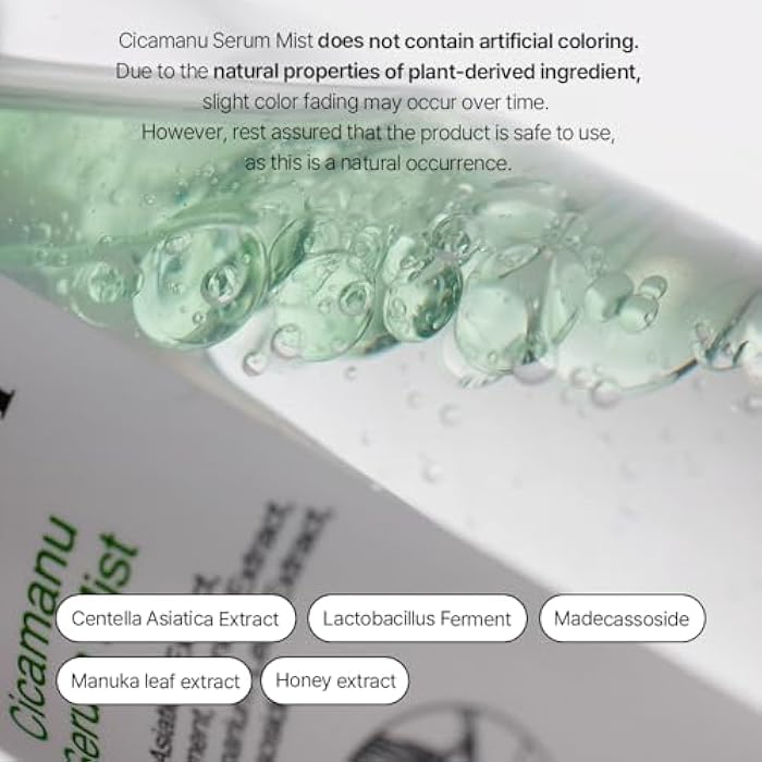 Parnell Cicamanu Serum Mist - Centella Asiatica, Hyaluronic Acid, Ceramide, LHA, Balancing Oil, Moisturizing and Soothing for Radiant Skin (1.69 Fl Oz / 50ml) - Image 5