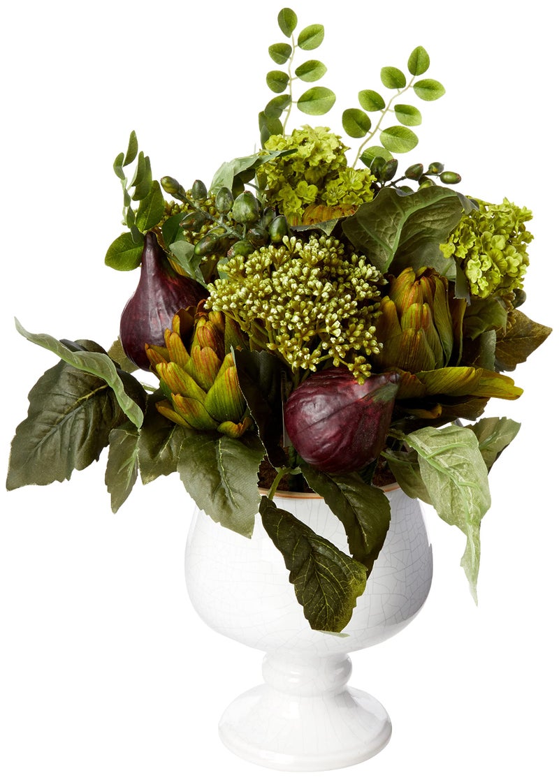 Nearly Natural Nearly Natural Artichoke and Hydrangea Silk Flower Arrangement 