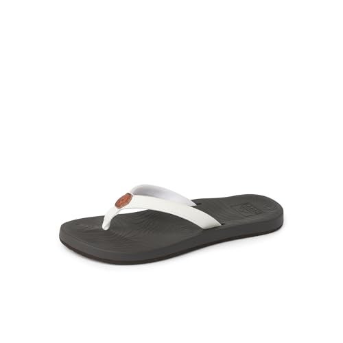 Reef Zen Love Womens Flip Flop, Soft Cushion Footbed, White, 8 - Image 1
