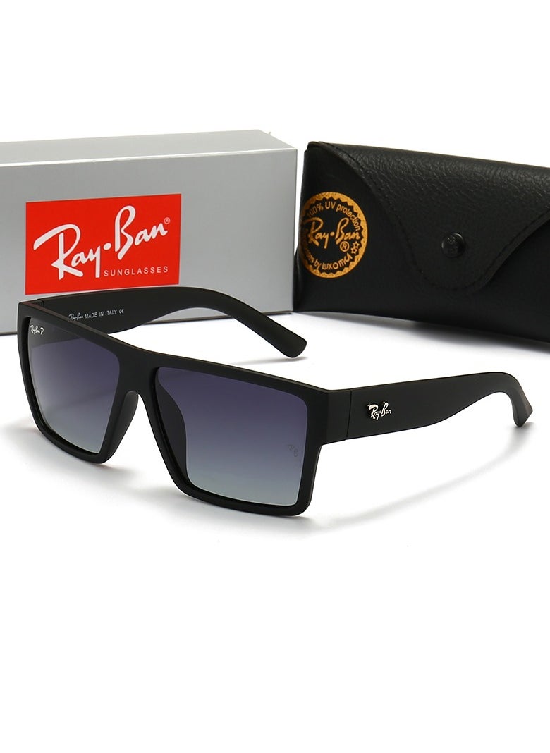 Ray-Ban Ray-Ban Polarized High Quality Glasses Metal High-end Sunglasses Black Frame with UV Lenses  - Image 1