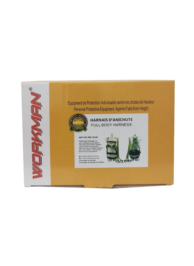JS40 Full Body Safety Harness with Adjustable Chest & Thigh straps with ideally positioned Sit Strap | 1.2 Meter landyard with shock absorber and 2 big Carbiner Hooks | Construction Harness & Fall Protection Gear - pzsku/Z7DE5B21F789228EFB208Z/45/_/1733205376/53789c12-95cf-4625-b2ae-2feb4d451242
