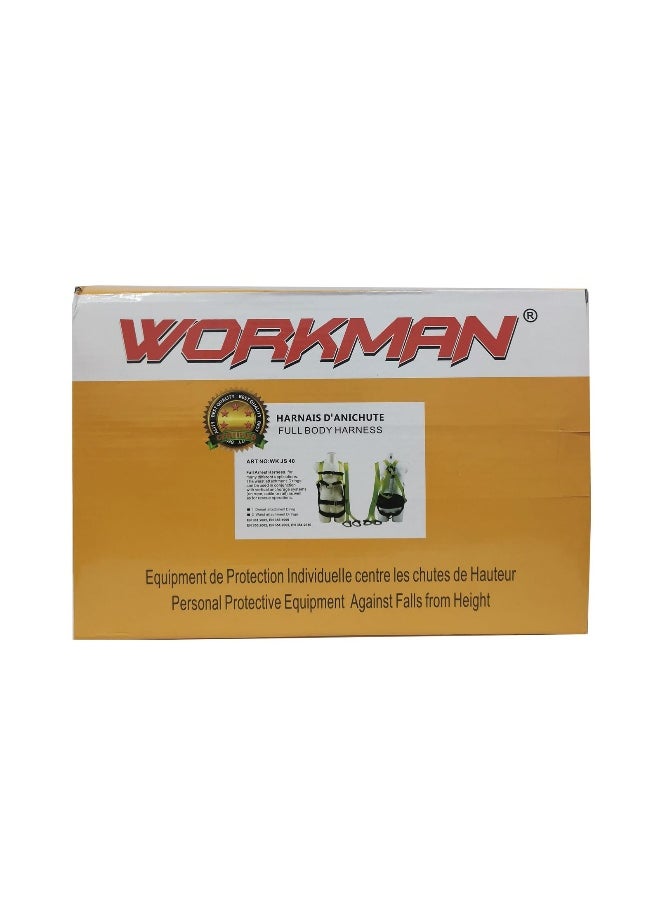 JS40 Full Body Safety Harness with Adjustable Chest & Thigh straps with ideally positioned Sit Strap | 1.2 Meter landyard with shock absorber and 2 big Carbiner Hooks | Construction Harness & Fall Protection Gear - pzsku/Z7DE5B21F789228EFB208Z/45/_/1733205377/ef05943f-f3fb-43a3-bad2-52c584e602d1