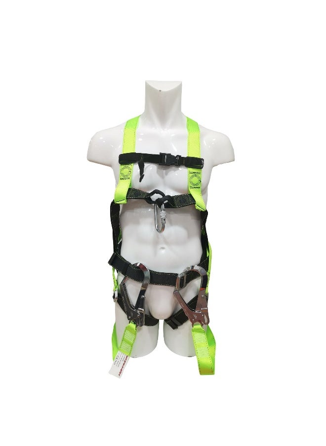 JS40 Full Body Safety Harness with Adjustable Chest & Thigh straps with ideally positioned Sit Strap | 1.2 Meter landyard with shock absorber and 2 big Carbiner Hooks | Construction Harness & Fall Protection Gear - pzsku/Z7DE5B21F789228EFB208Z/45/_/1733205409/43573b6e-7dbb-4c8c-a6fa-61f94eafe442