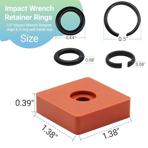 GnDaYoug 10 Sets 1/2" Impact Wrench Retaining Ring Clips with O-Ring & Anvil Install Tool – Heavy-Duty Carbon Steel Hog Rings for Milwaukee Electric/Pneumatic Cordless Impact Wrenches - Image 4