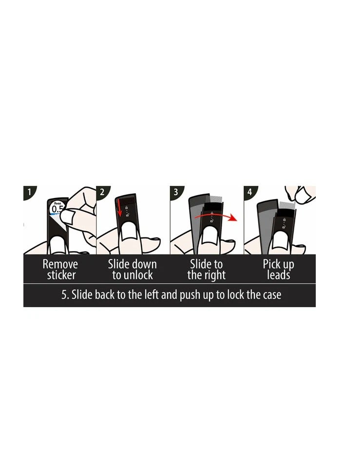 Pentel 25-Piece Ain Mechanical Pencil Leads 0.3mm Thickness - Image 2