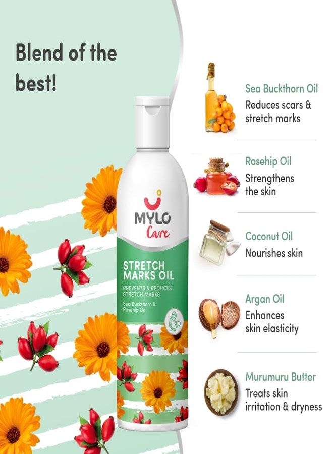 MYLO زيت مايلو لعلامات التمدد 100 مل، لتفتيح الندبات وعلامات التمدد - حل طبيعي للعناية بالبشرة للنساء الحوامل - Image 3