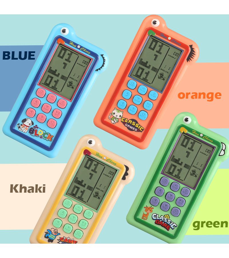 Khaki Puzzle Handheld Game Console Retro Nostalgic Brain Training Toy - Image 2