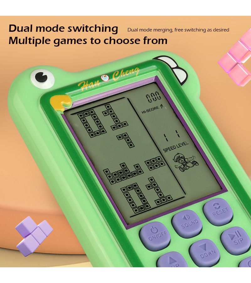 Khaki Puzzle Handheld Game Console Retro Nostalgic Brain Training Toy - Image 1