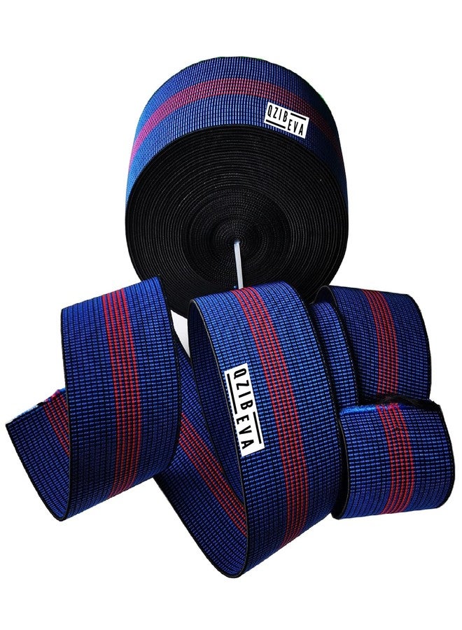 QZIBEVA Pack of 6 Meter Heavy Duty Sofa Elastic 2 Inch Webbing Tape Contiunous Long Durable Strong Elasticity Blue ITEM-J25-65C - Image 3