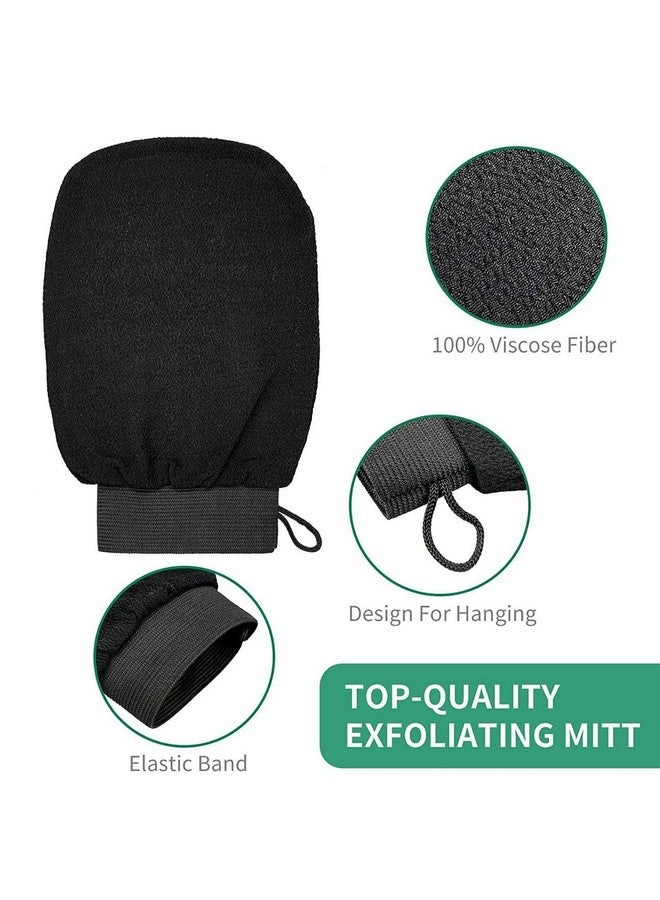 PAGHADI Bath Gloves Exfoliating Gloves For Dead Skin Bath Scrub Glove Body Whitening Body Exfoliator Mitt (Black) - Image 4