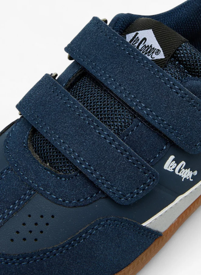 Lee Cooper Boys' Panelled Sneakers with Hook and Loop Closure