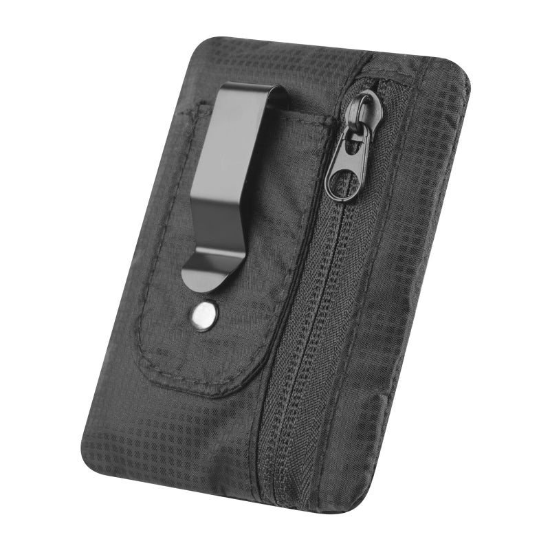 KOSMCCO RFID Blocking Clip Stash Pocket, Compact Hidden Travel Belt Wallet for Cards & Cash - Slim Pickpocket-Proof Design for Everyday Carry, Black - Image 1