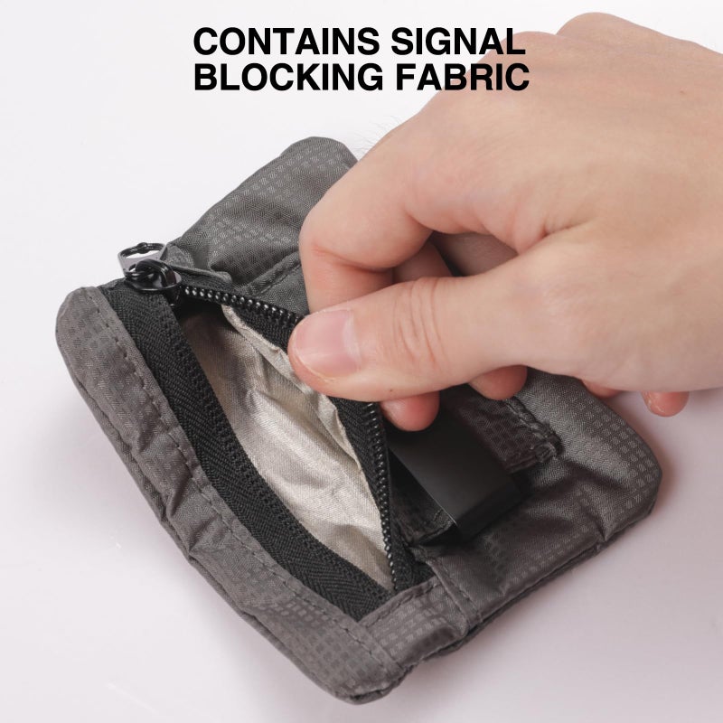 KOSMCCO RFID Blocking Clip Stash Pocket, Compact Hidden Travel Belt Wallet for Cards & Cash - Slim Pickpocket-Proof Design for Everyday Carry, Black - Image 5