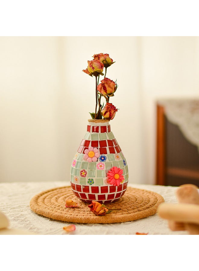 Beauenty Mosaic Vase Decoration Creative Material Bag Children's Handmade Artwork Teacher's Day Handmade Diy-Colour:Little Dinosaur Small Mouth Bottle  - Image 3