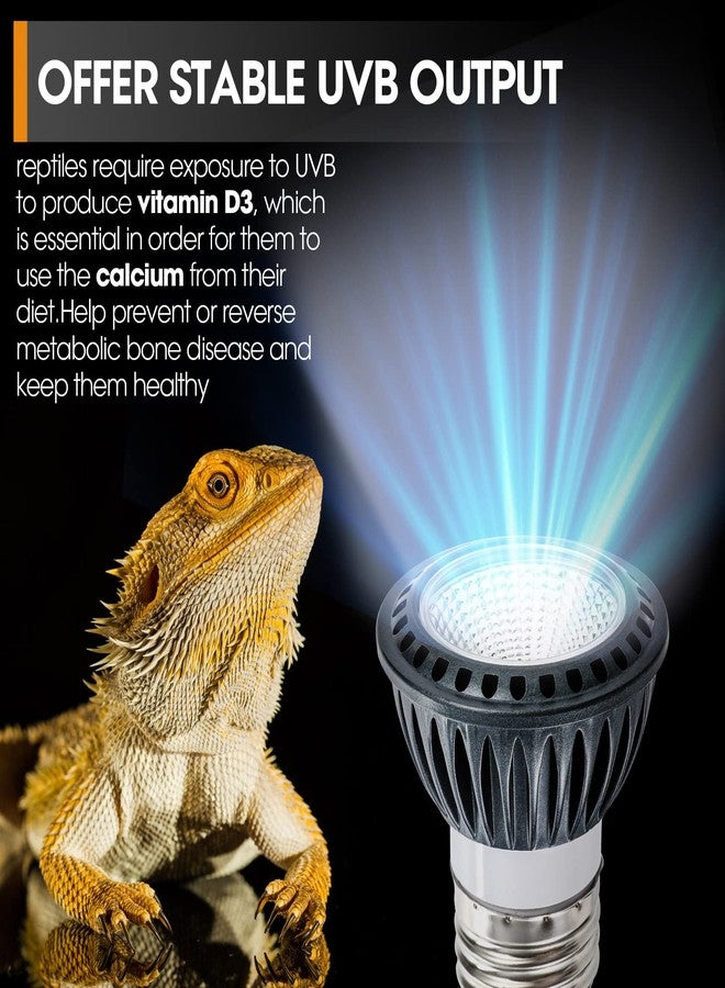 GeeKoit Premium High-Intensity UVB Reptile Light for Optimal Calcium Metabolism,5-Watt 10.0 Desert UVB Light Ideal for Desert-Dwelling Reptiles Bearded Dragons Tortoises - Image 2