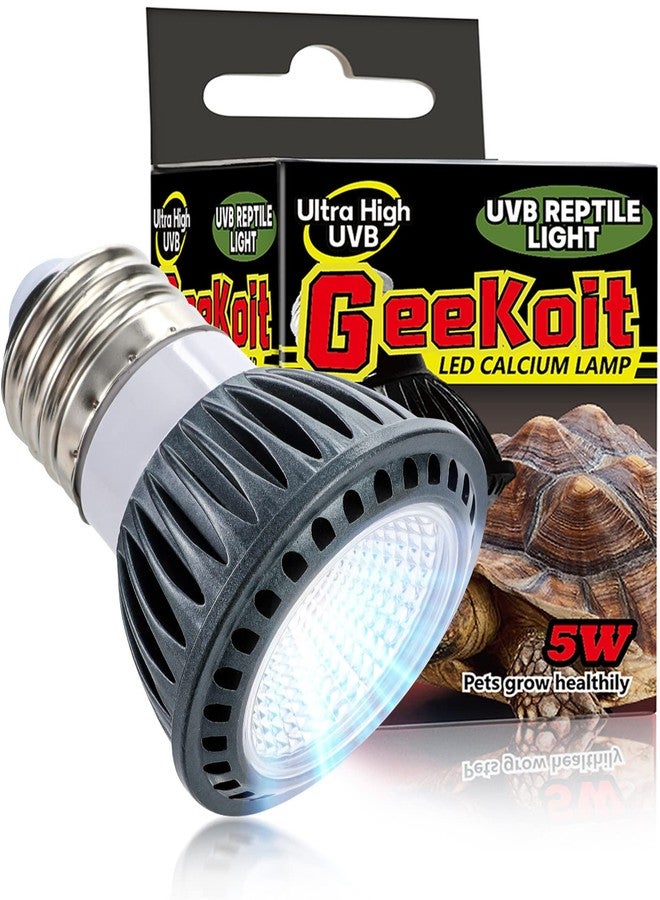 GeeKoit Premium High-Intensity UVB Reptile Light for Optimal Calcium Metabolism,5-Watt 10.0 Desert UVB Light Ideal for Desert-Dwelling Reptiles Bearded Dragons Tortoises - Image 1