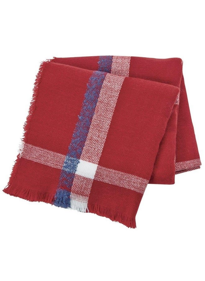 Womens Plaid Blanket Acrylic Womens Winter Scarf With Fringe Edge Red - pzsku/Z7DE60E1BBBA732718C06Z/45/_/1735566665/687ceb8f-03df-4576-b7f6-608a7eb9b909