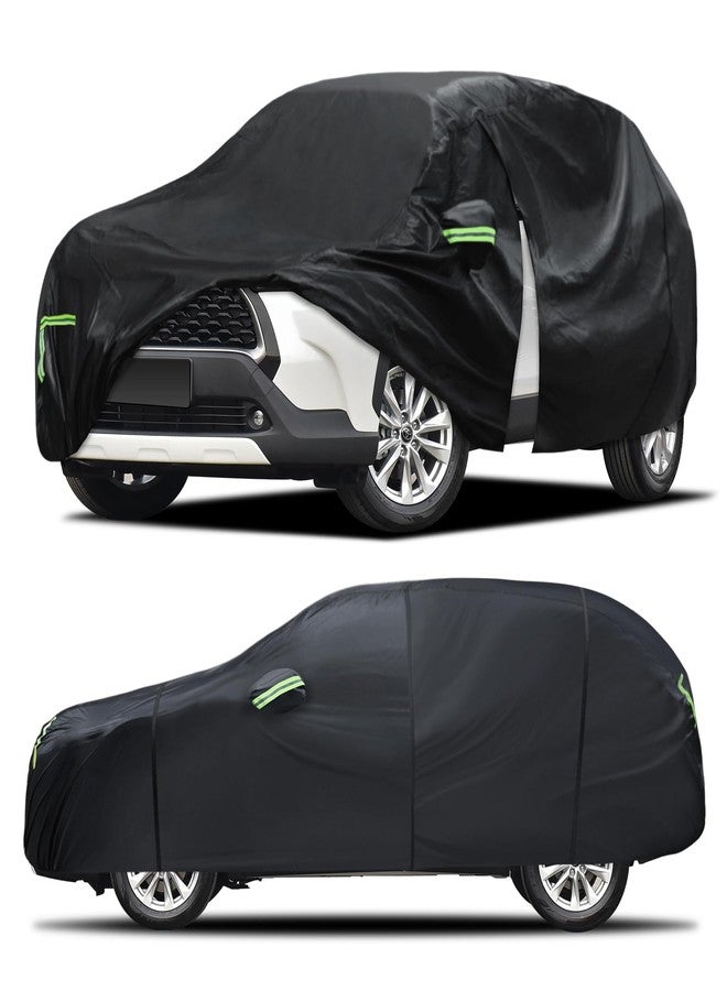 Qualencey Car Cover Custom Fit for Toyota RAV4 1996-2025,6 Layers Truck Cover Waterproof All Weather for Automobiles,Outdoor Full Exterior Cover,Rain, Sun, Wind Protection,Black - Image 1