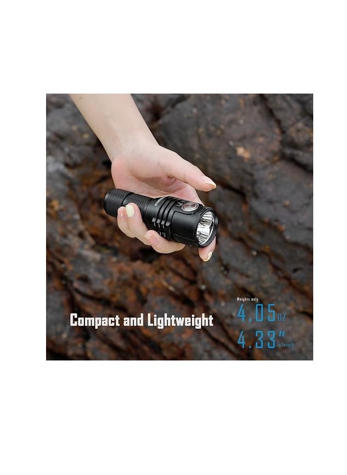 IMALENT IMALENT MS03 Tactical Flashlight 13000 Lumens Super Bright Torch, with 3 Pcs CREE XHP70 2nd LEDs, LED Flashlight for Searching and Fishing (Warm White Light)  - Image 3