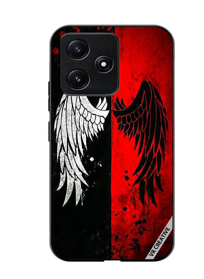 VR CREATIVE غطاء حماية لهاتف Xiaomi Poco M6 Pro 5G بتصميم أجنحة متعدد الألوان - Image 1